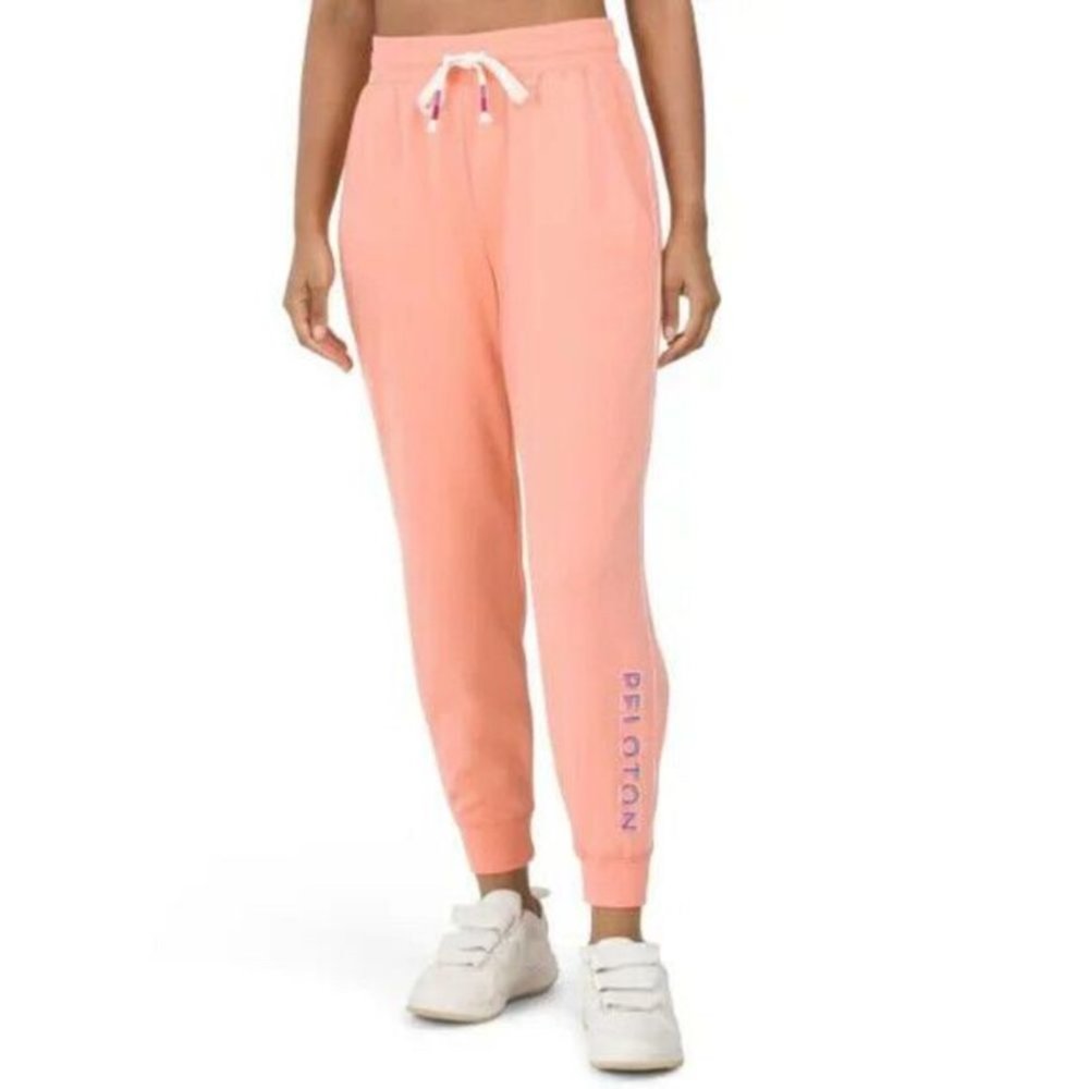 NWT Peloton SIZE M Ultimate Lightweight Joggers Pink Salmon Soft